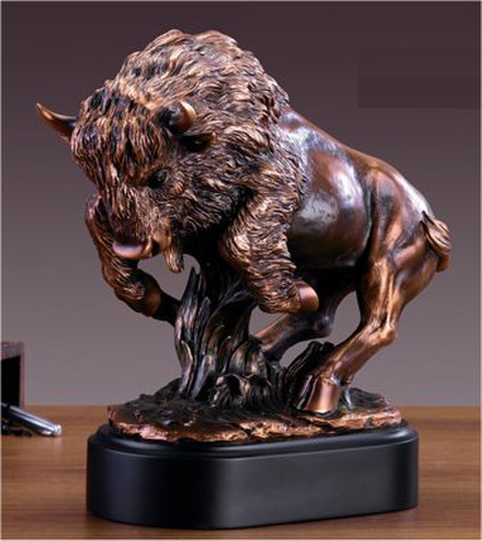 Buffalo Sculpture Running Fine Art Statue collectible